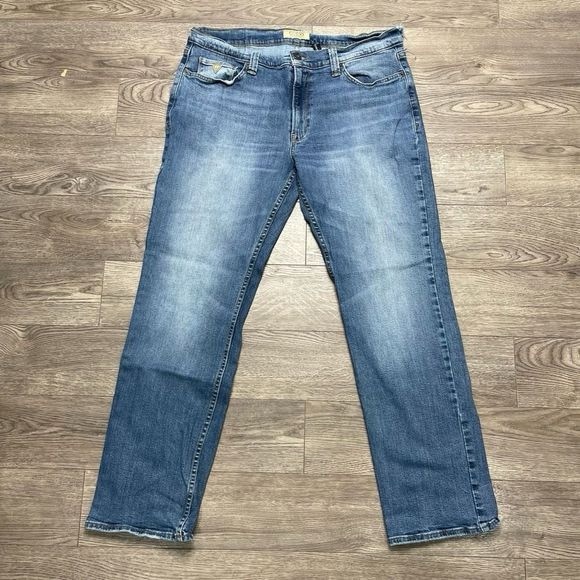 Guess Jeans Mens 36x30 Desmond Relaxed Tapered Distressed Hole - Picture 2 of 12